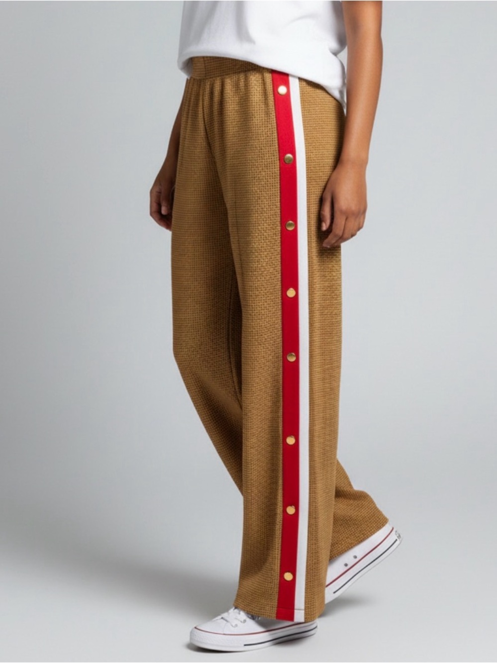 IMAN Global Chic Tan Track Pants